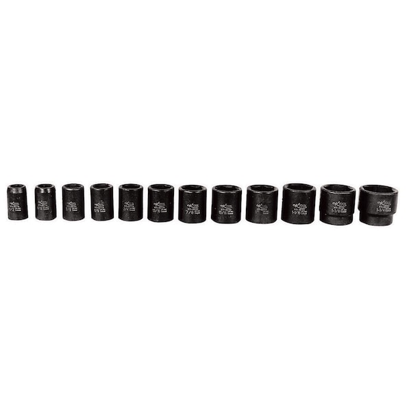 K-Tool International SAE 6Pt, Stnd Impact Socket Set, 12 pcs. KTI-33100 - main